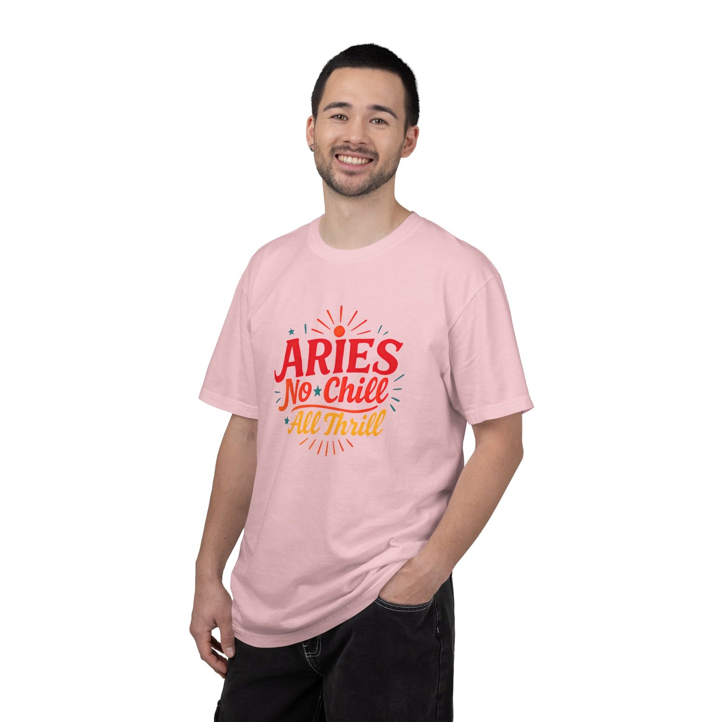 Aries No Chill All Thrill Tee – Sassy Zodiac Humor Shirt - Enchanted Sky