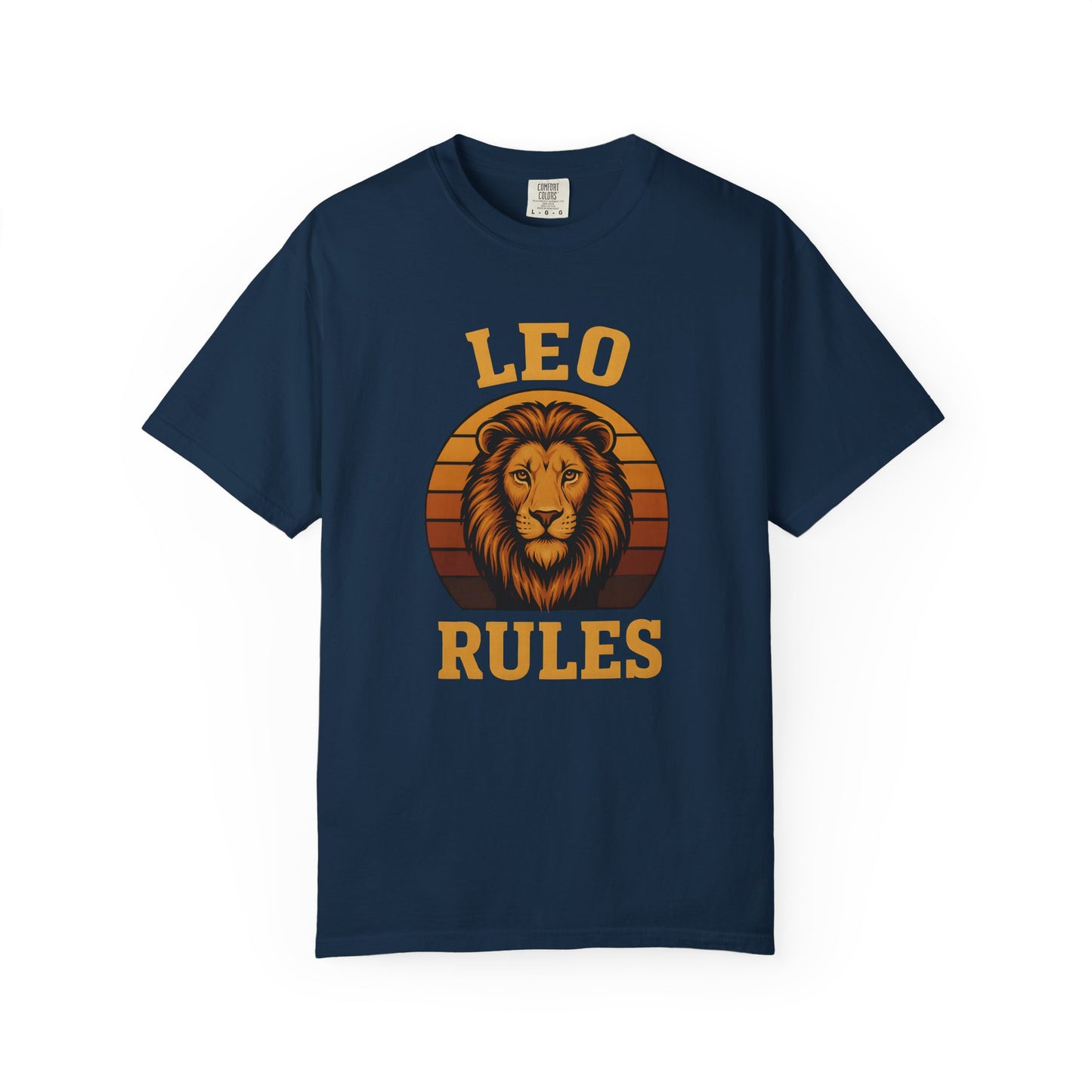 Leo Rules – Vintage Sunset Zodiac Tee
