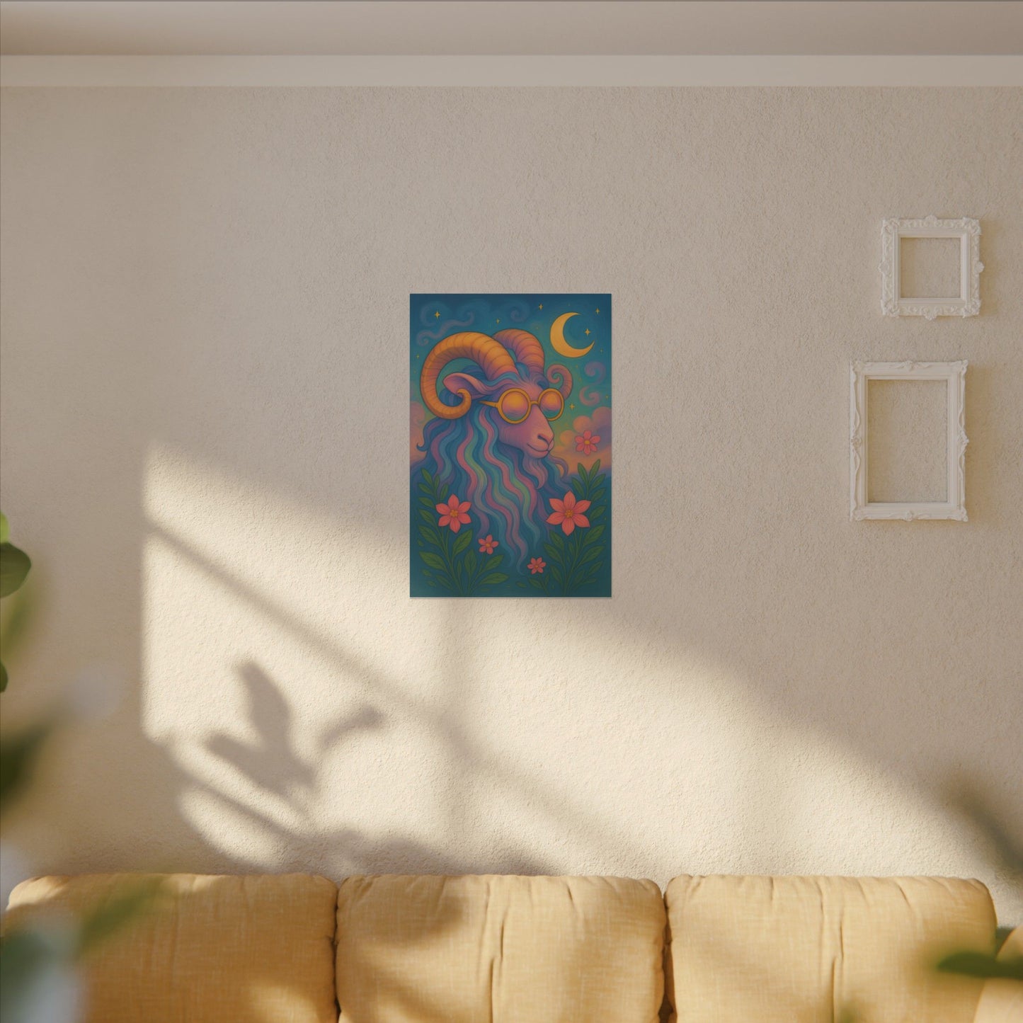 Aries Dream - Radiant Retro Ram Wall Art