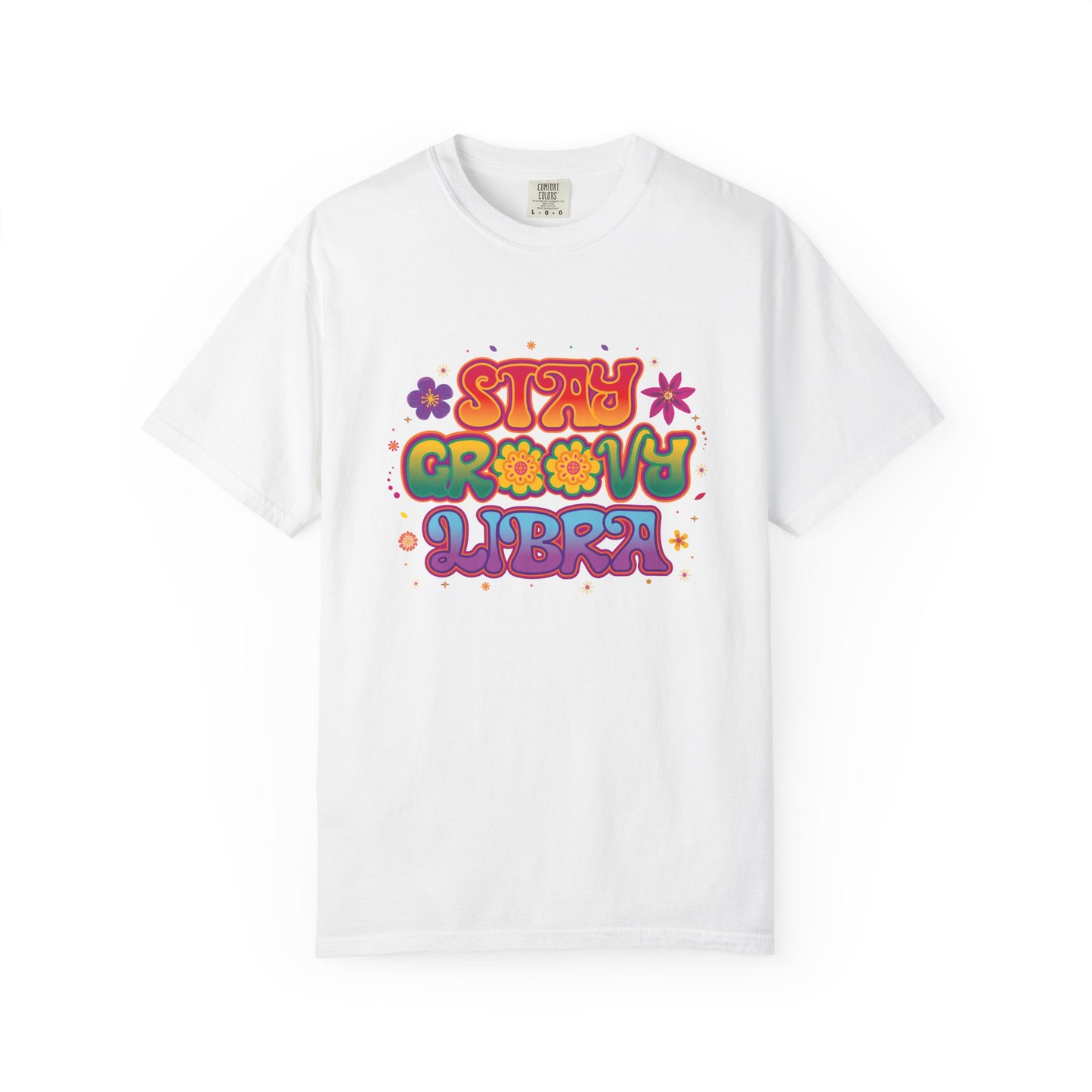 Stay Groovy Libra – Retro Colorful Tee Zodiac Shirt
