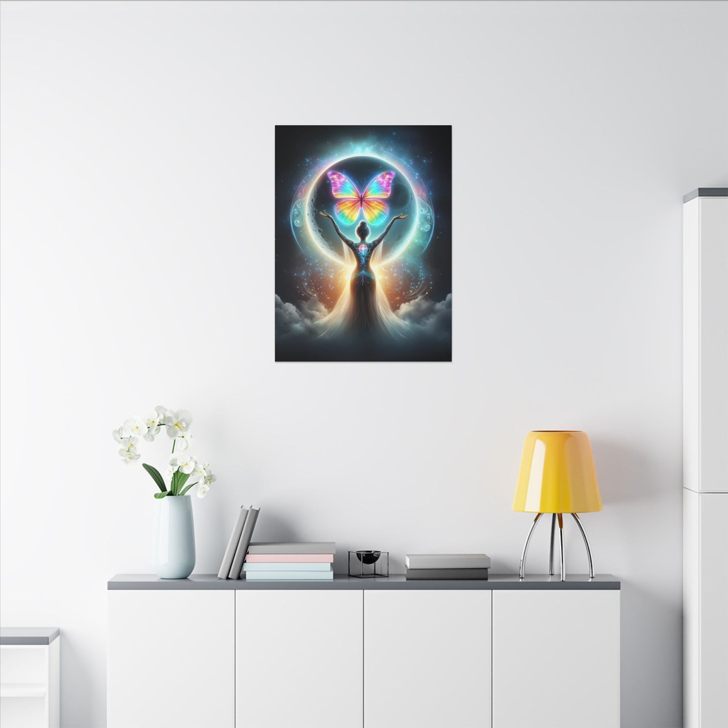 Butterfly Moon – Luminous Dream Wall Art
