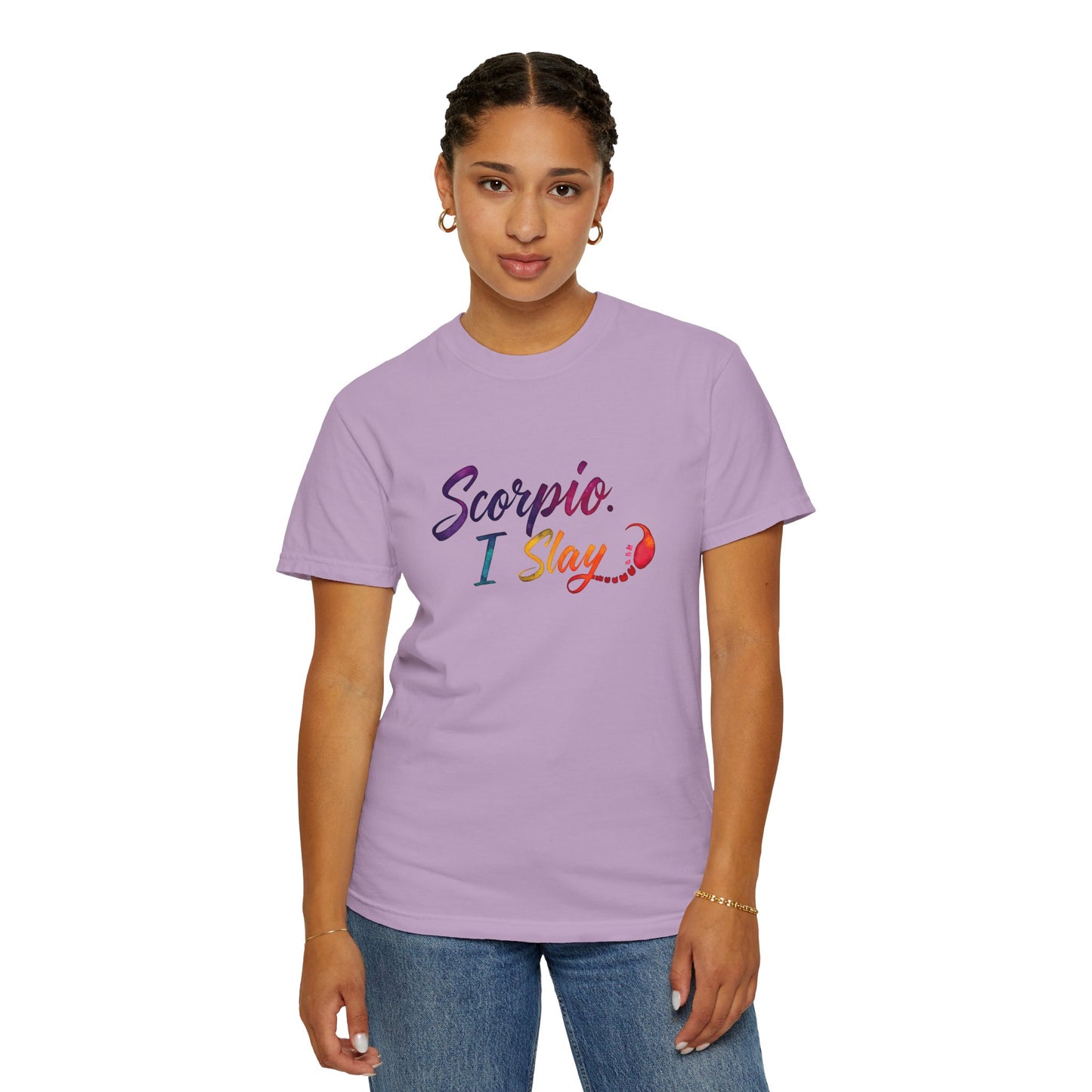 Scorpio I Slay Multicolor Tee – Wicked and Vibrant Zodiac Shirt