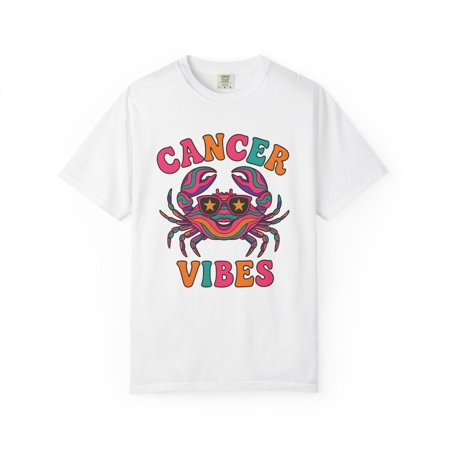 Cancer Vibes Tee – Colorful Retro Zodiac Shirt