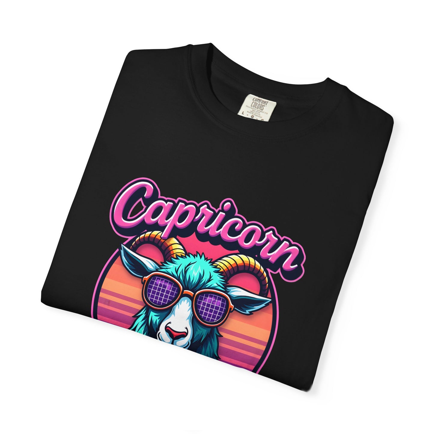 Capricorn The G.O.A.T – Vaporwave Retro Zodiac Tee