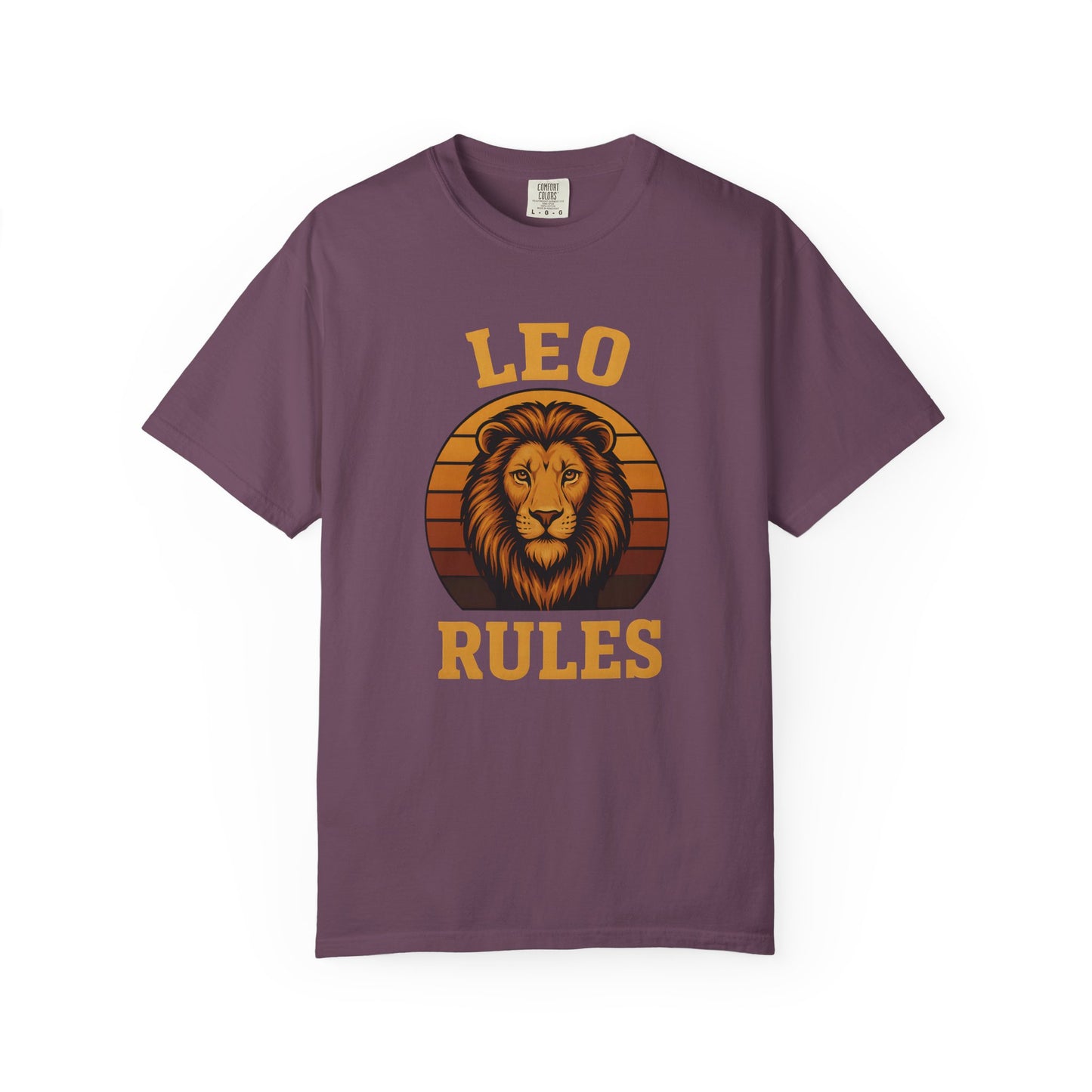 Leo Rules – Vintage Sunset Zodiac Tee