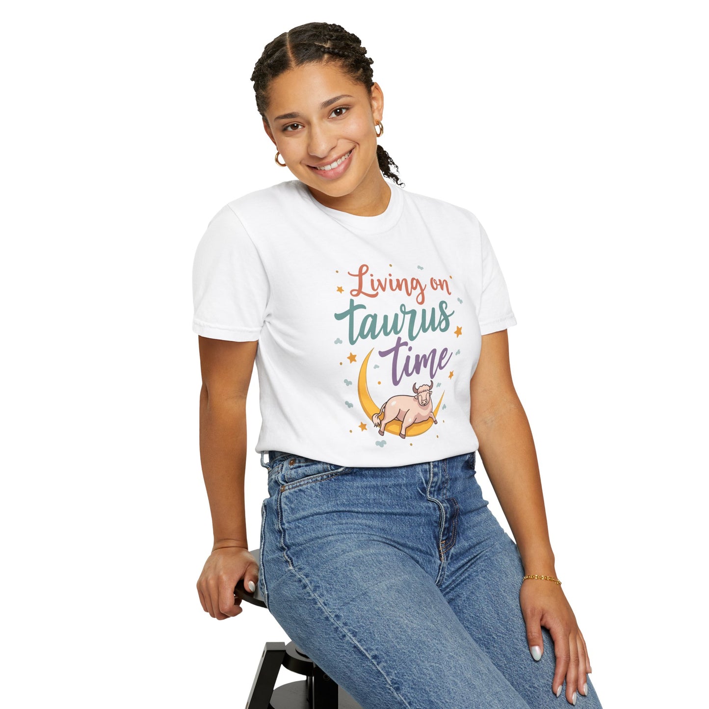 Living on Taurus Time – Colorful Tee Zodiac Shirt