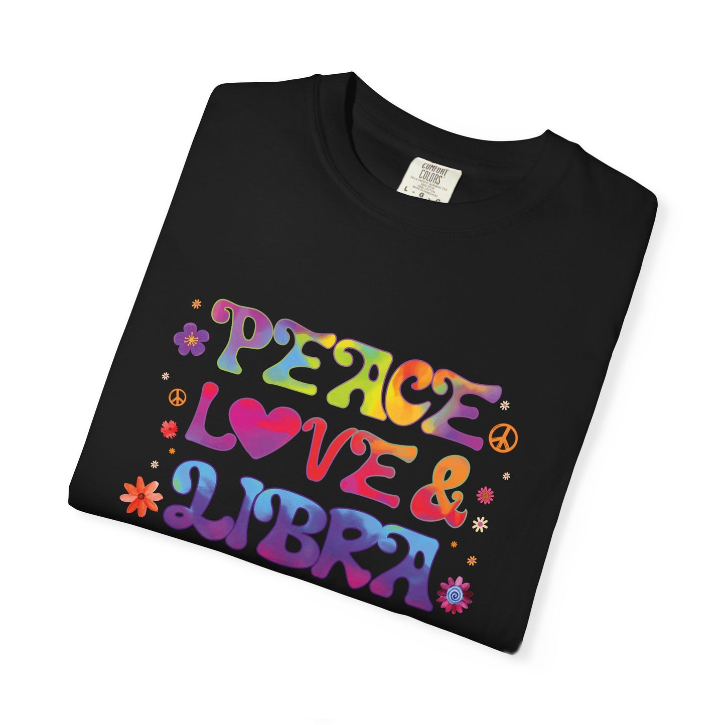 Peace Love & Libra – Groovy 70s-Inspired Zodiac Tee