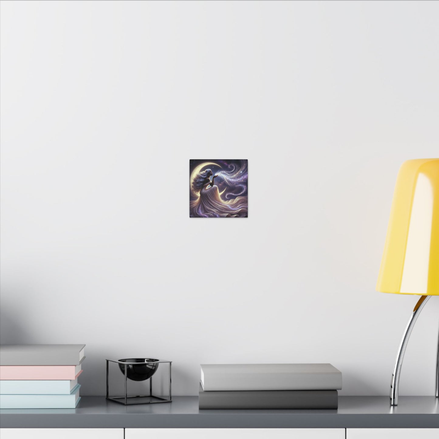 Stardust Wishes – Enchanted Moon Goddess Wall Art (Art Nouveau Inspired)