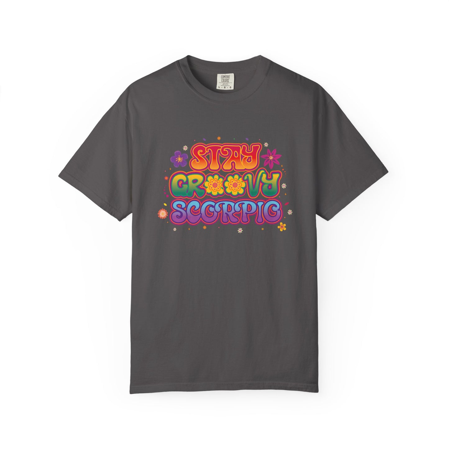 Stay Groovy Scorpio Tee β Groovy Flower Power Zodiac Shirt