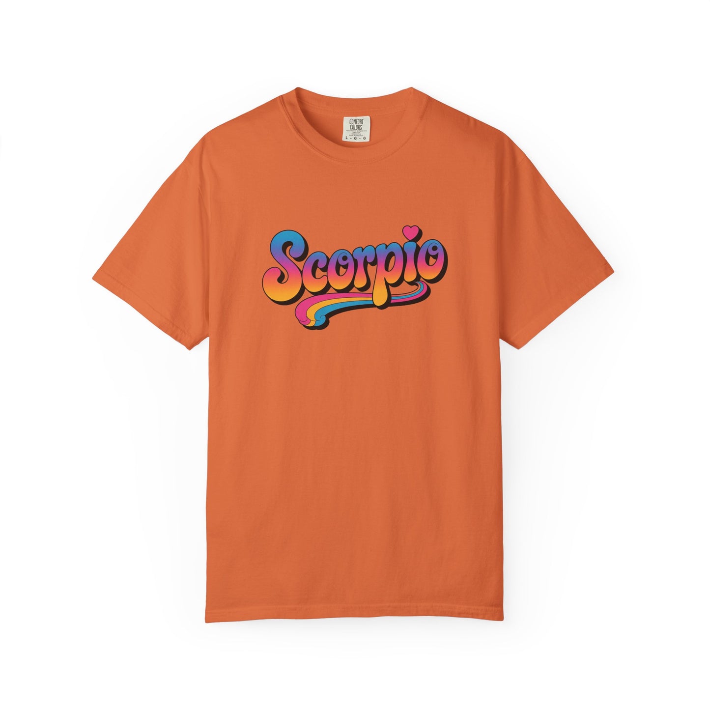 Scorpio Retro Groovy Tee – Multicolor Zodiac Shirt