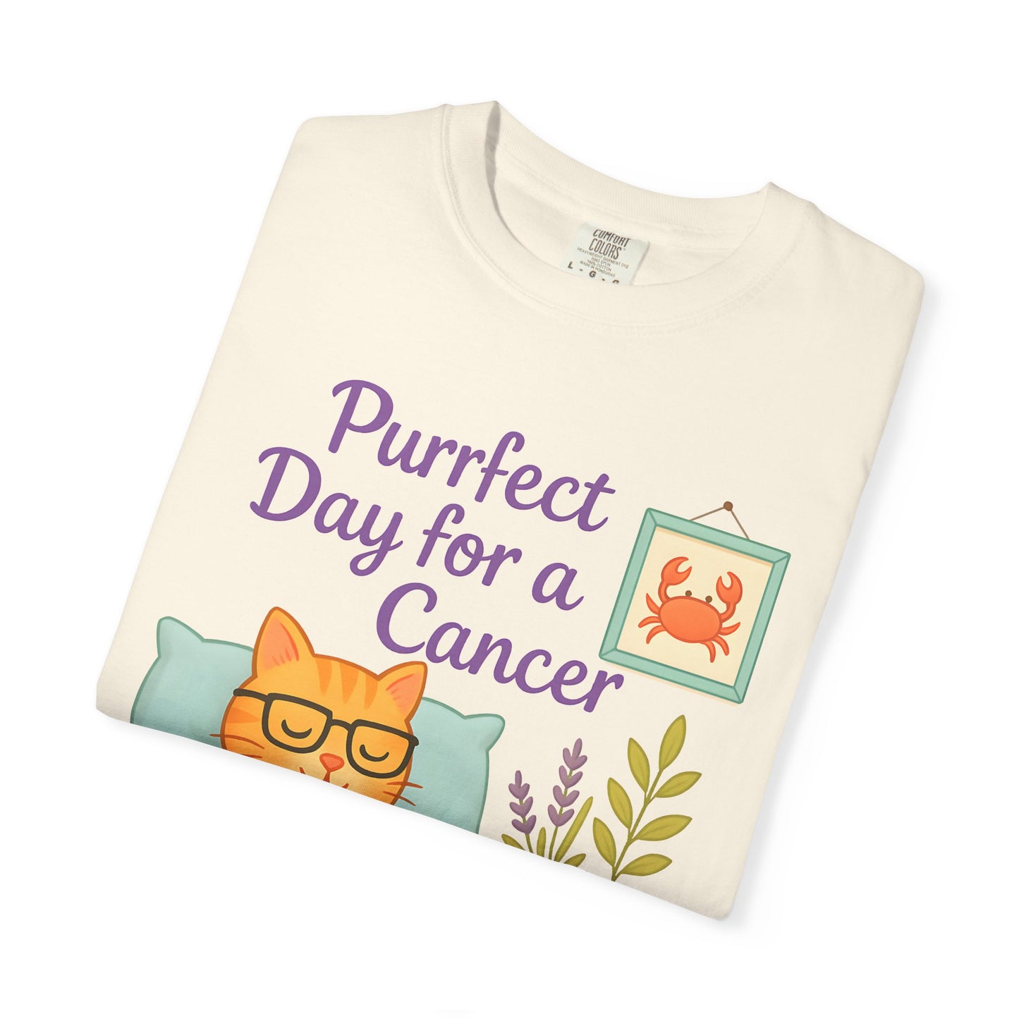 Purrfect Day for a Cancer – Funny Zodiac Cat Tee