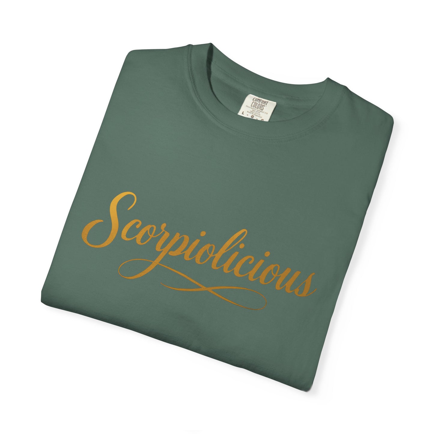 Scorpiolicious – Retro Script Scorpio Tee
