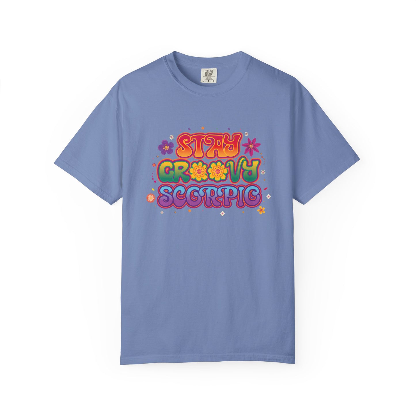 Stay Groovy Scorpio Tee – Groovy Flower Power Zodiac Shirt