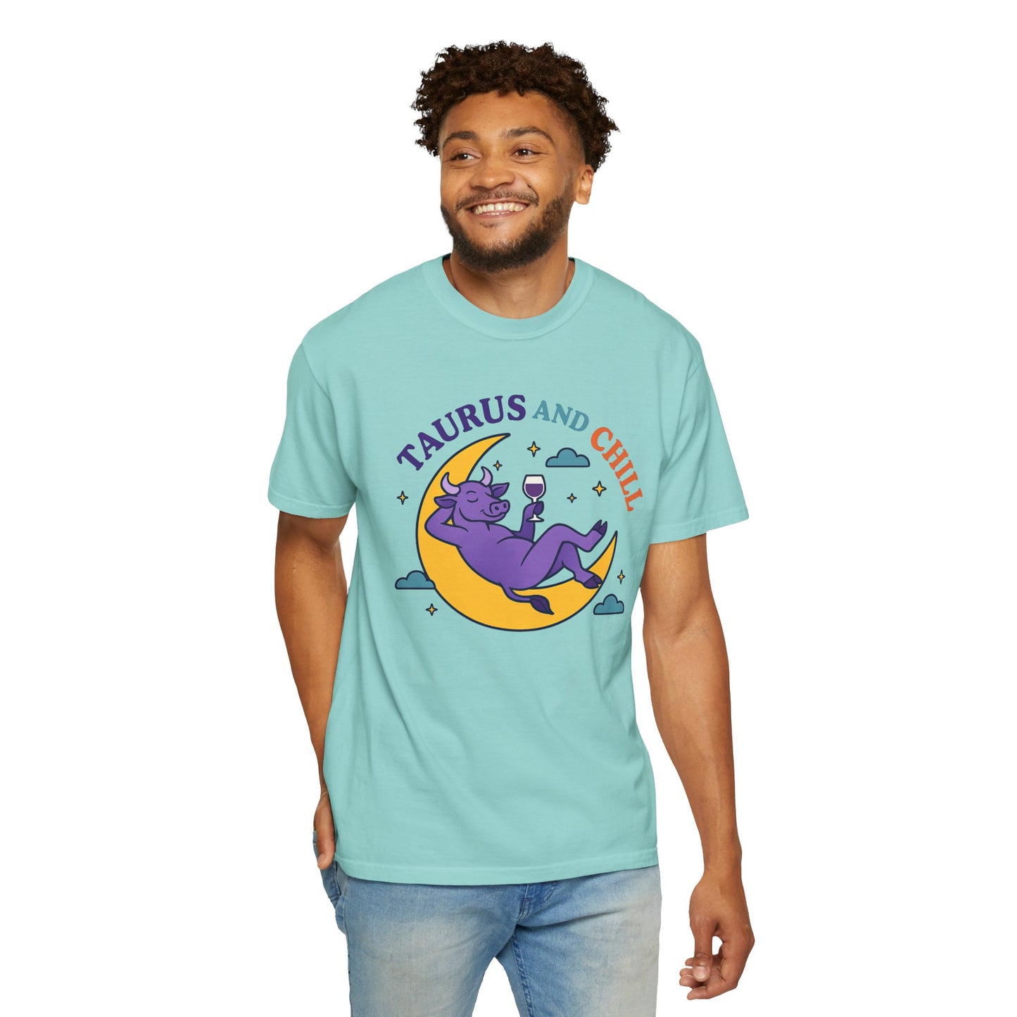 Taurus and Chill – Colorful Funny Zodiac Tee