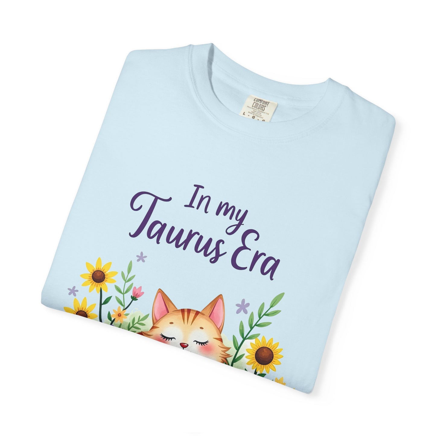In My Taurus Era Tee – Colorful Zodiac Cat Shirt