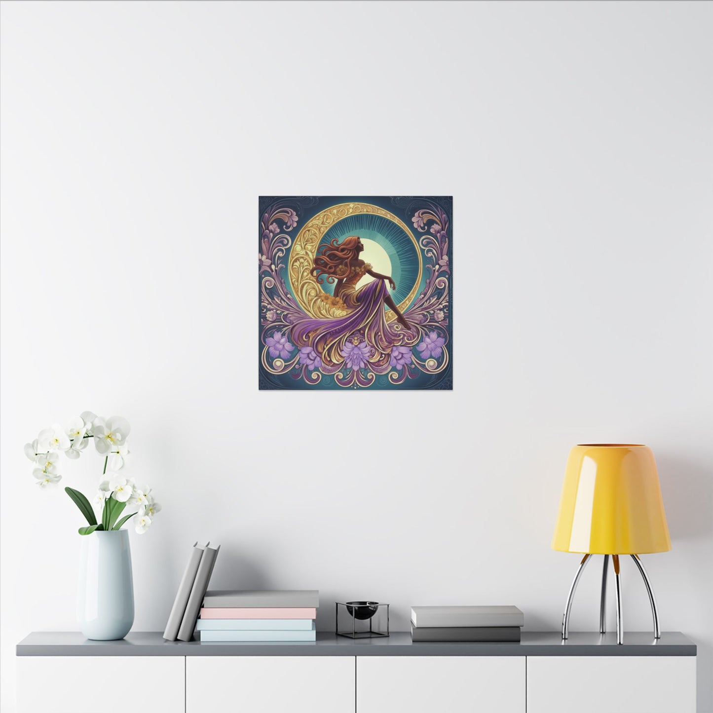 Star of the Moon | Glamorous Goddess Art Nouveau Wall Art