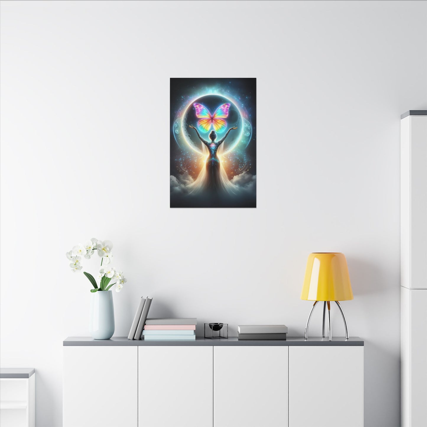 Butterfly Moon – Luminous Dream Wall Art