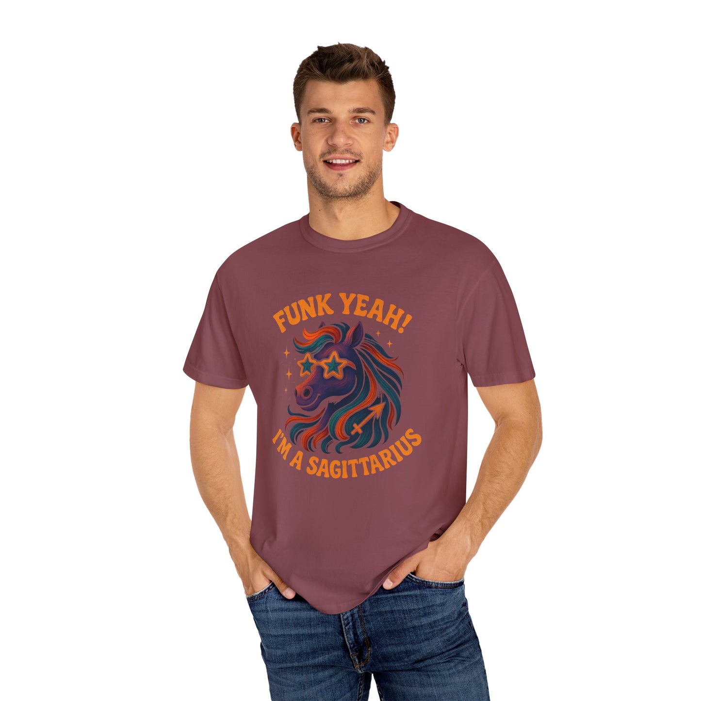 Funk Yeah! I’m a Sagittarius – Retro Colorful Tee Zodiac Shirt