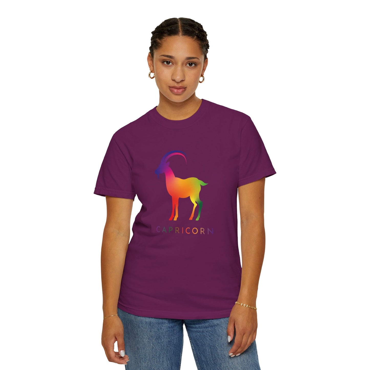 Capricorn β Rainbow Gradient Zodiac Goat Tee