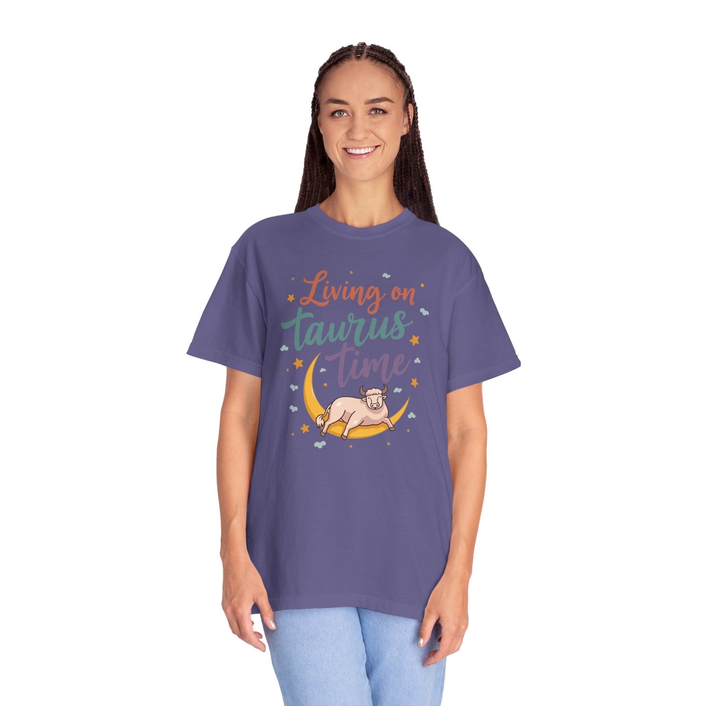 Living on Taurus Time – Colorful Tee Zodiac Shirt