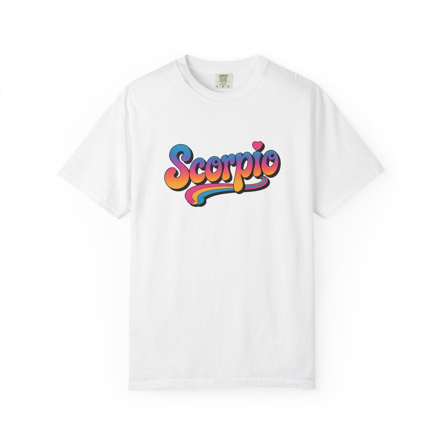Scorpio Retro Groovy Tee – Multicolor Zodiac Shirt