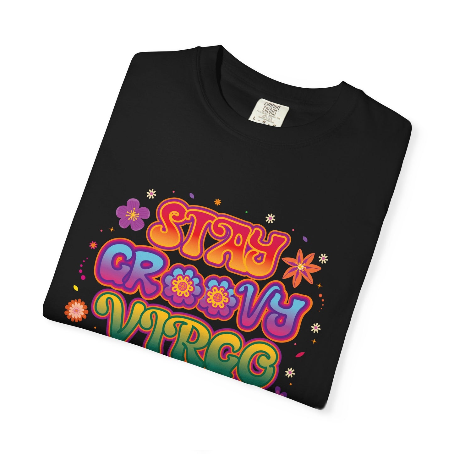 STAY GROOVY VIRGO – Retro Psychedelic Zodiac Tee