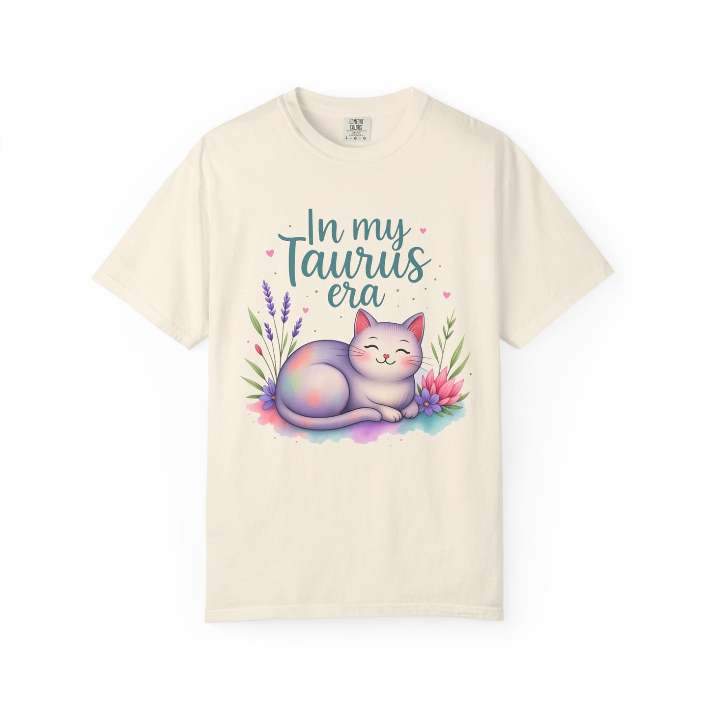 In My Taurus Era – Colorful Zodiac Cat Tee
