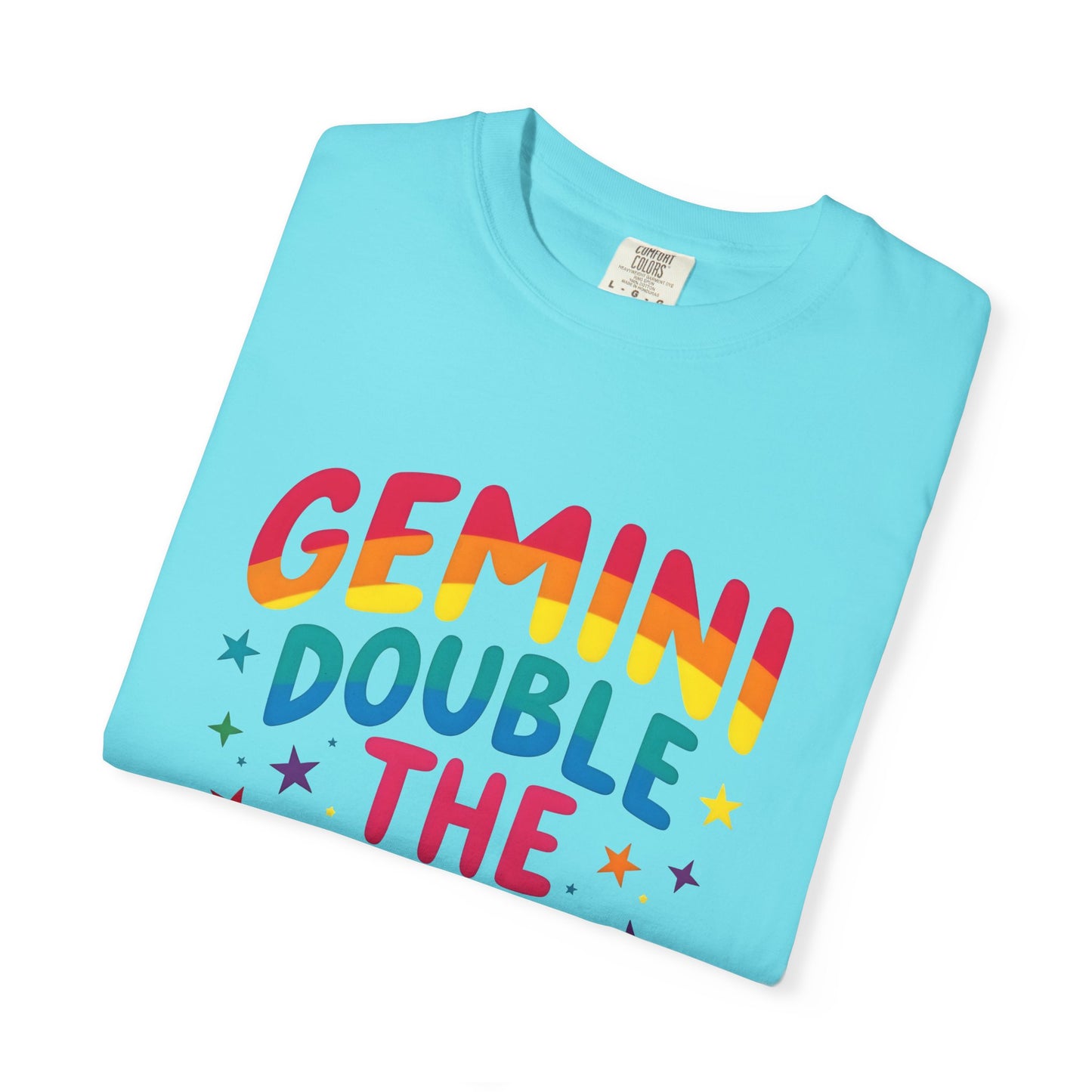 Gemini Double the Fun β Colorful Zodiac Shirt
