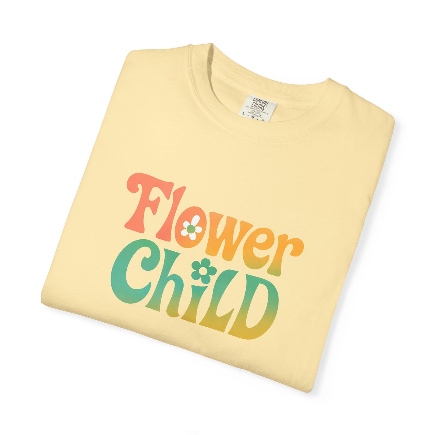 Flower Child Retro Colorful Tee – Groovy 70s Comfort Colors Shirt