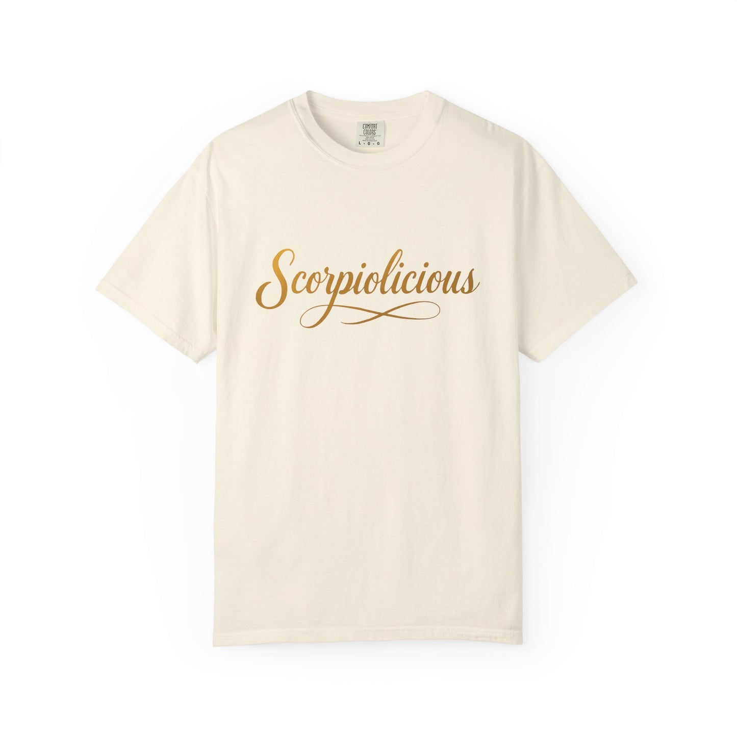 Scorpiolicious – Retro Script Scorpio Tee