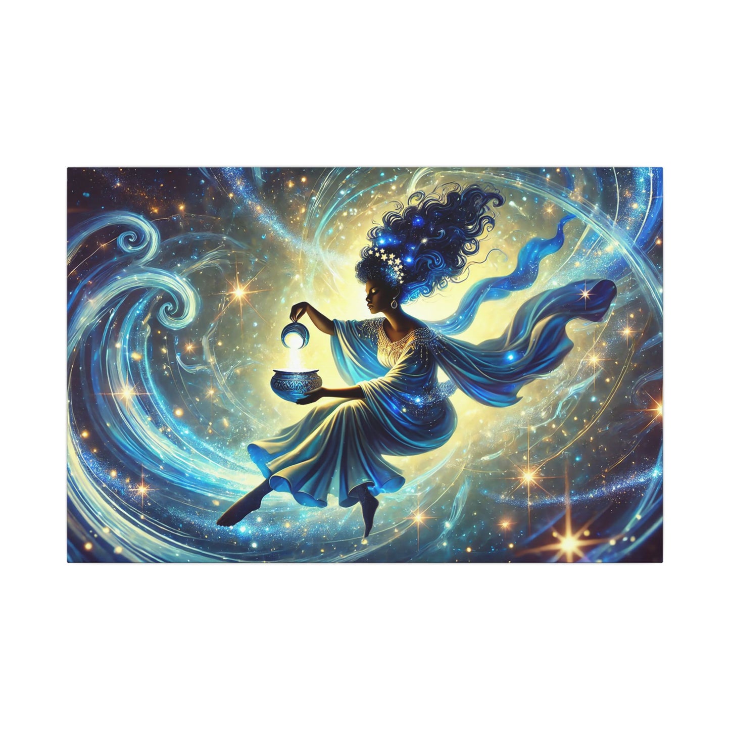 The Light Bearer – Mystical Celestial Wall Art on Eco-Friendly Canvas