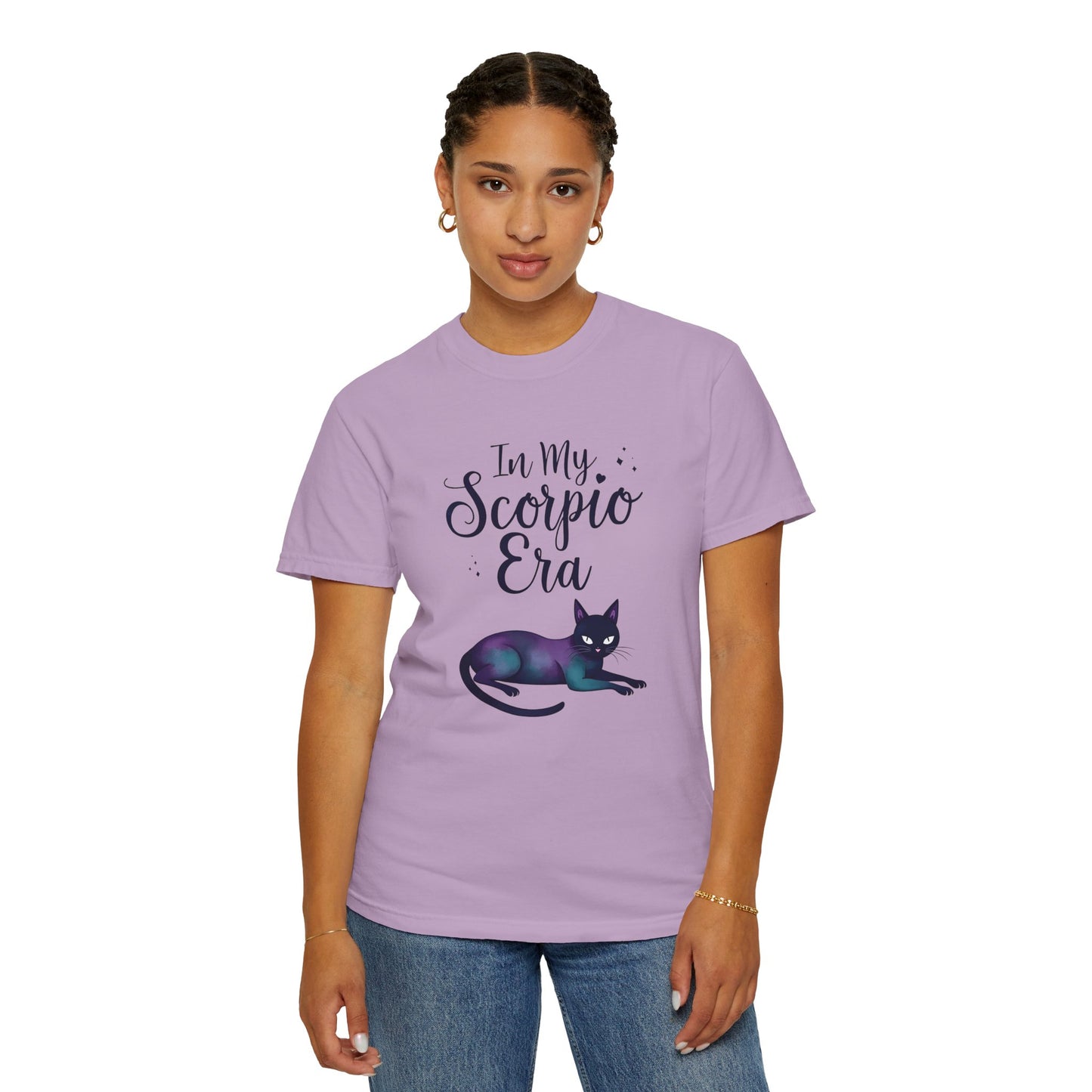 In My Scorpio Era – Mystical Black Cat Tee for the Zodiac Baddie