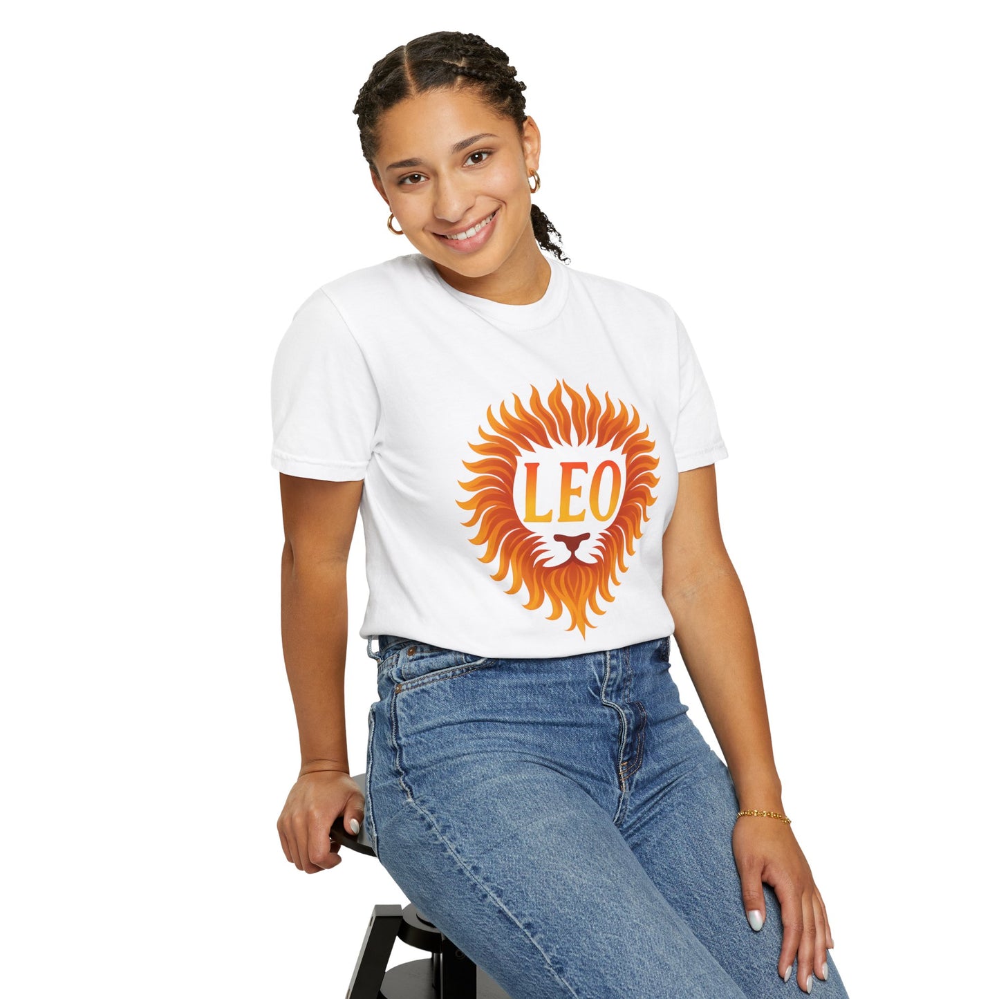 Leo Lion Flame Mane Tee - Vibrant Radiance