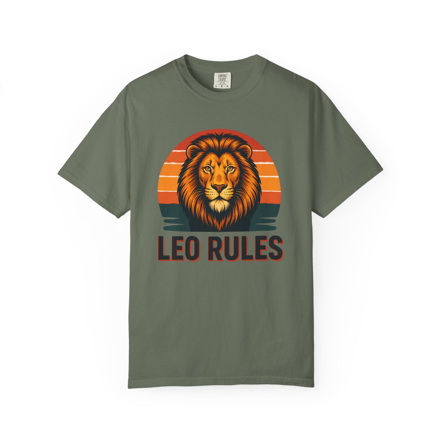 Leo Rules - Retro Rainbow Power Tee