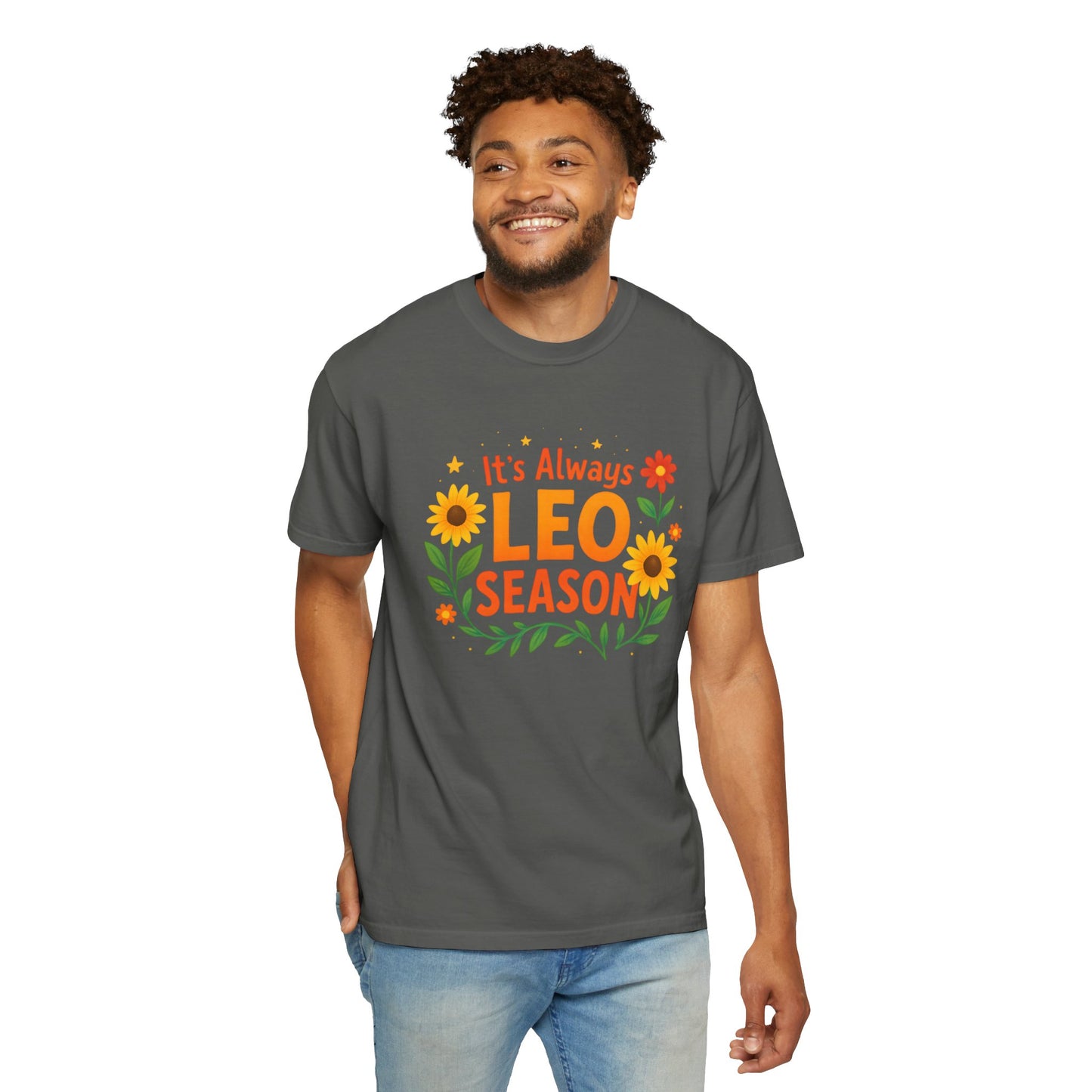 It’s Always Leo Season – Colorful Sunflower Aesthetic Tee