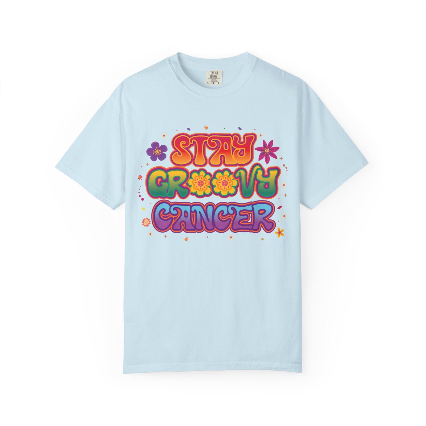 Stay Groovy Cancer Tee – Retro Colorful Zodiac Shirt