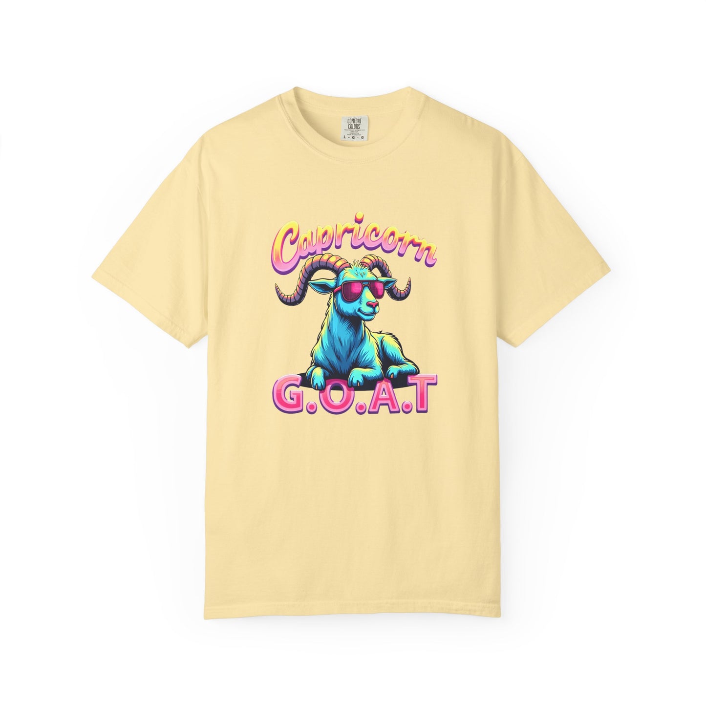 Capricorn G.O.A.T – Retro Neon Astrology Tee