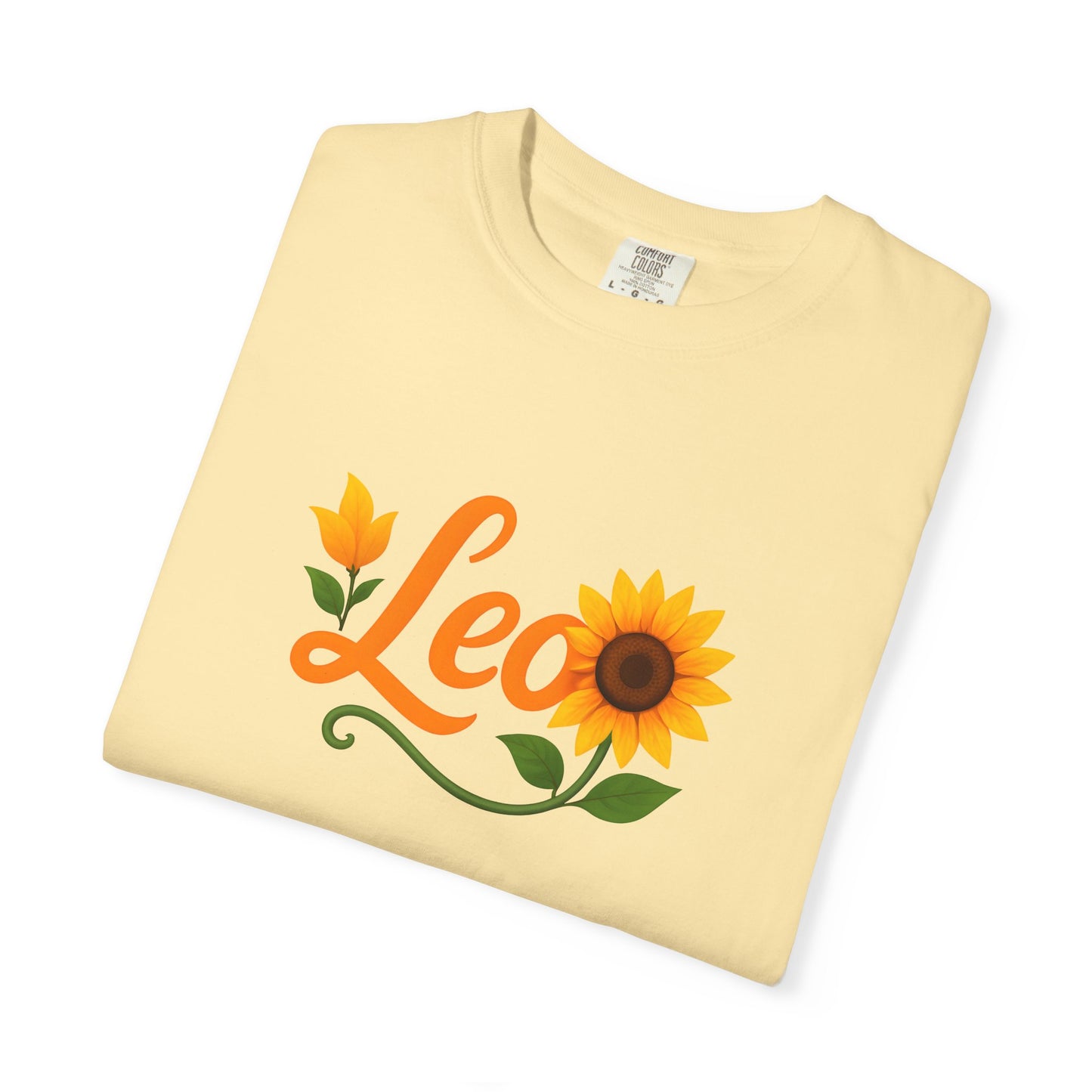 Leo Sunflower Tee β Retro Zodiac Shirt