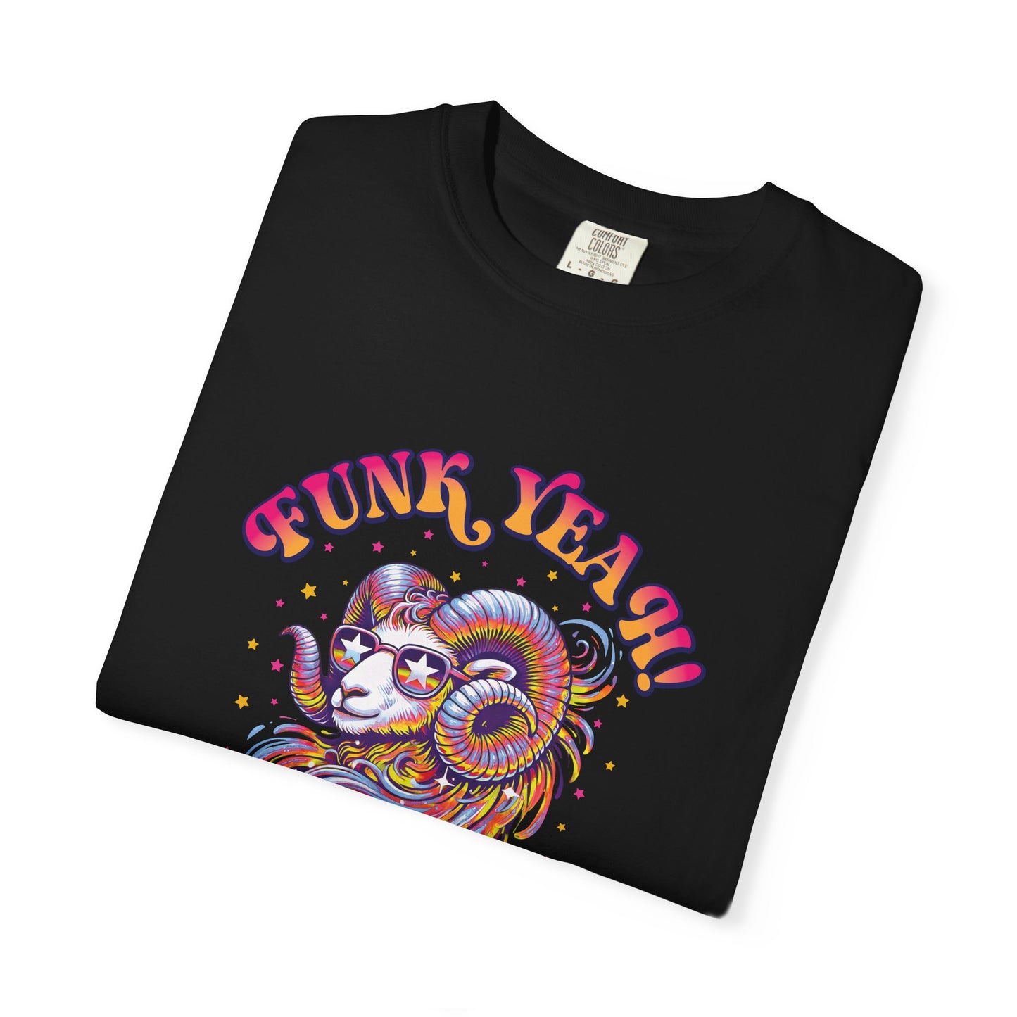 FUNK YEAH!! I’m an Aries Tee – Retro Multicolor Zodiac Shirt, Groovy Fun Style