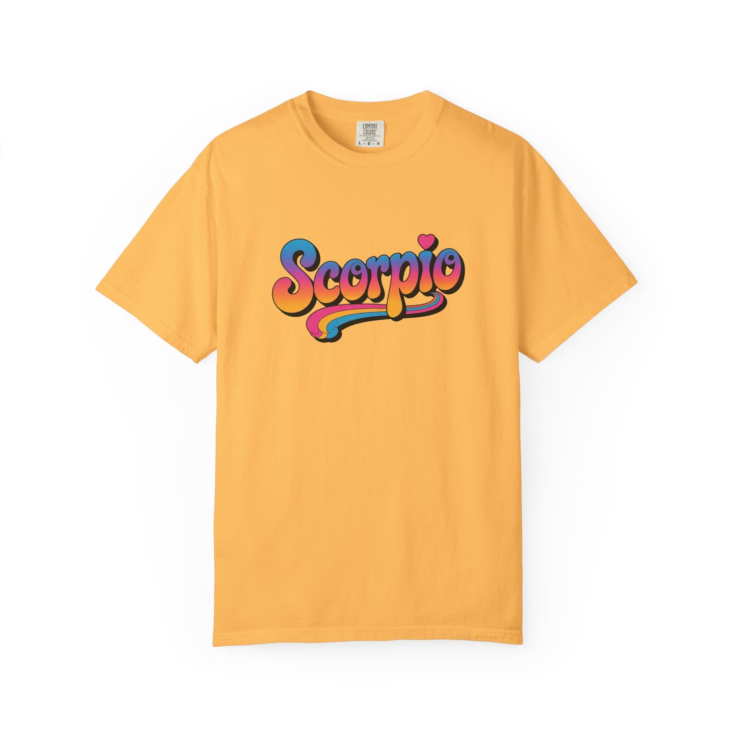 Scorpio Retro Groovy Tee – Multicolor Zodiac Shirt