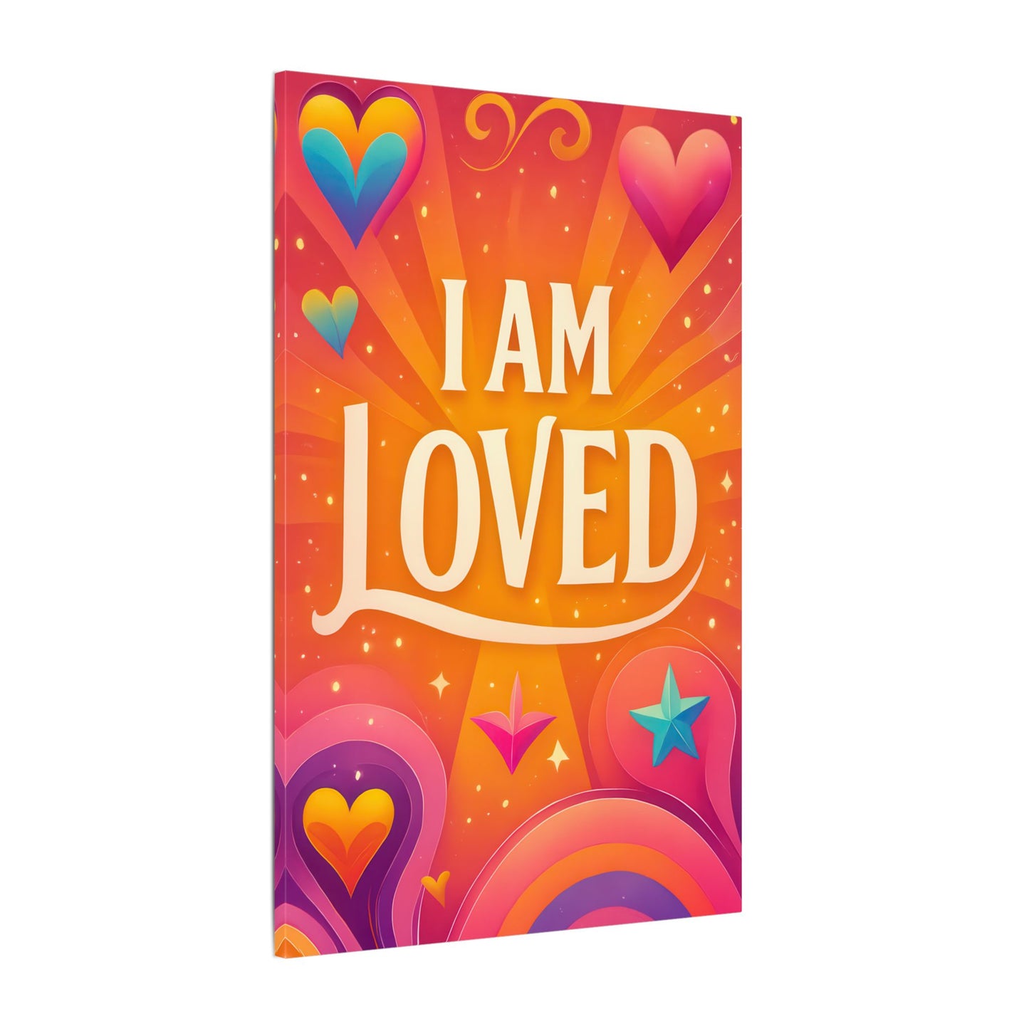 I AM LOVED – Colorful Affirmation Wall Art