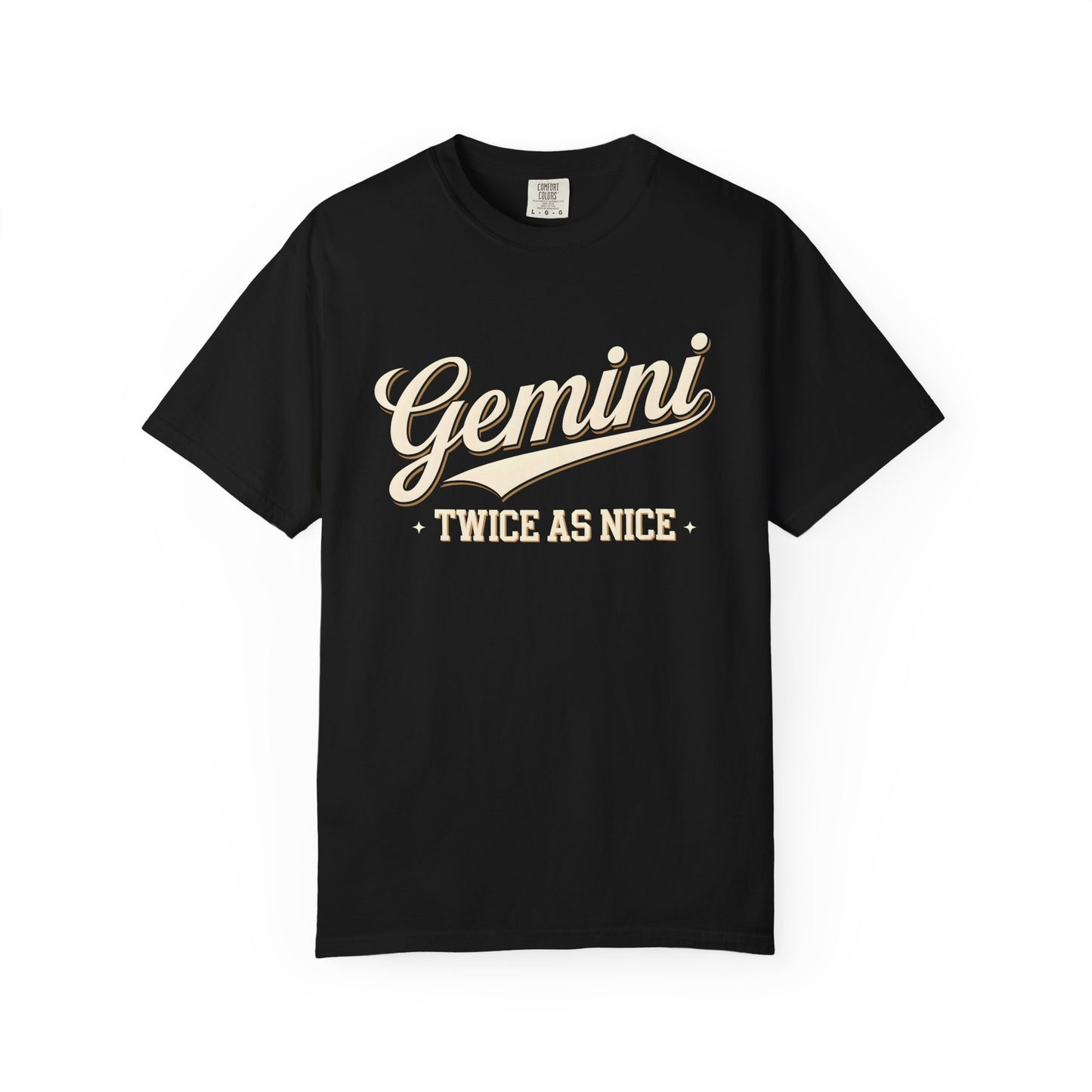 Gemini “Twice As Nice” Zodiac- Retro Astrology Tee - Unisex Graphic Shirt