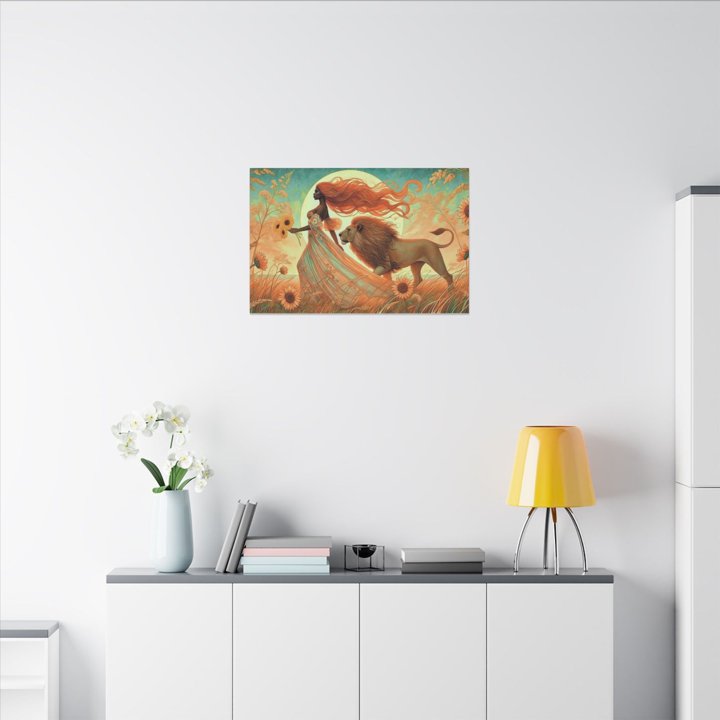 Leo Radiance – Regal Majesty Zodiac Canvas Wall Art