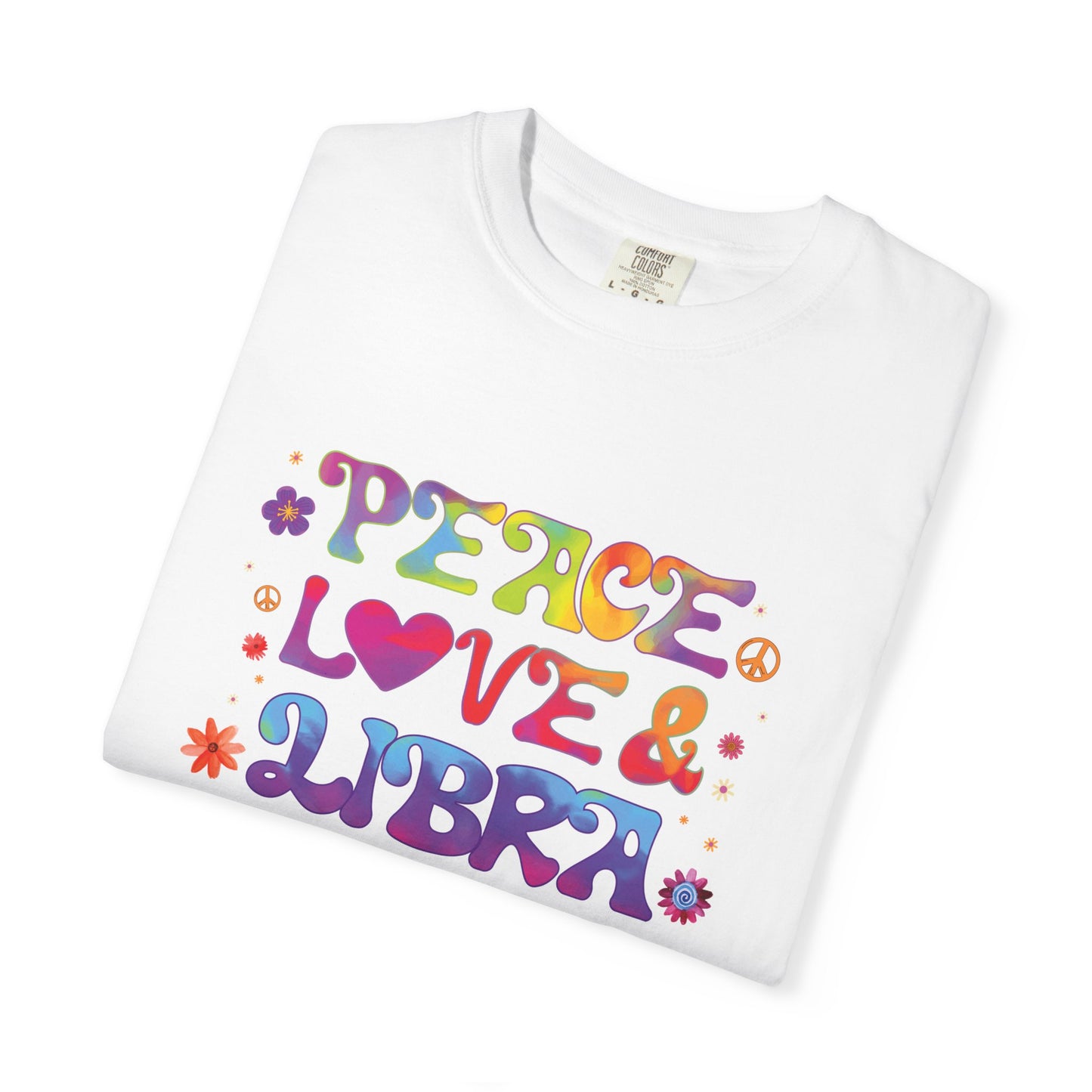 Peace Love & Libra – Groovy 70s-Inspired Zodiac Tee