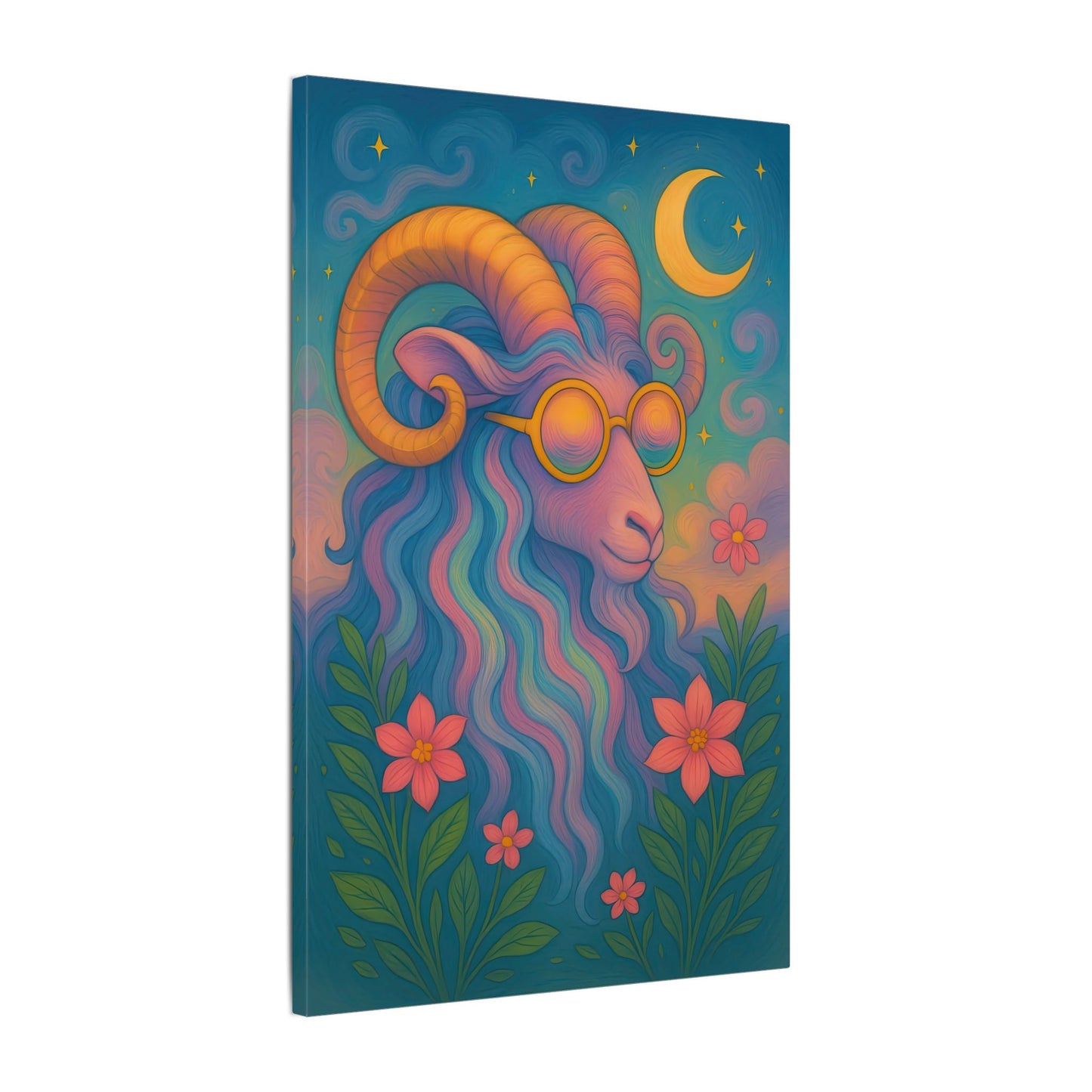 Aries Dream - Radiant Retro Ram Wall Art