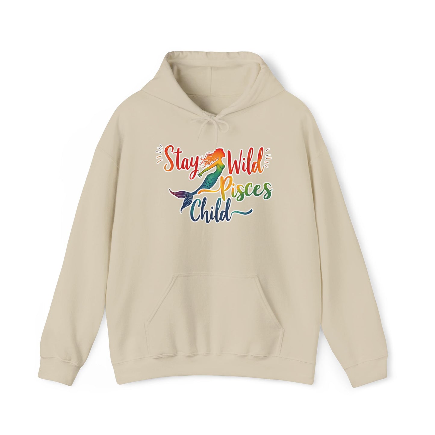 Stay Wild Pisces Child Hoodie | Rainbow Mermaid Astrology Sweatshirt | Cozy Zodiac Gift for Dreamers | Water Sign Starry Pullover | Mystical Pisces Apparel