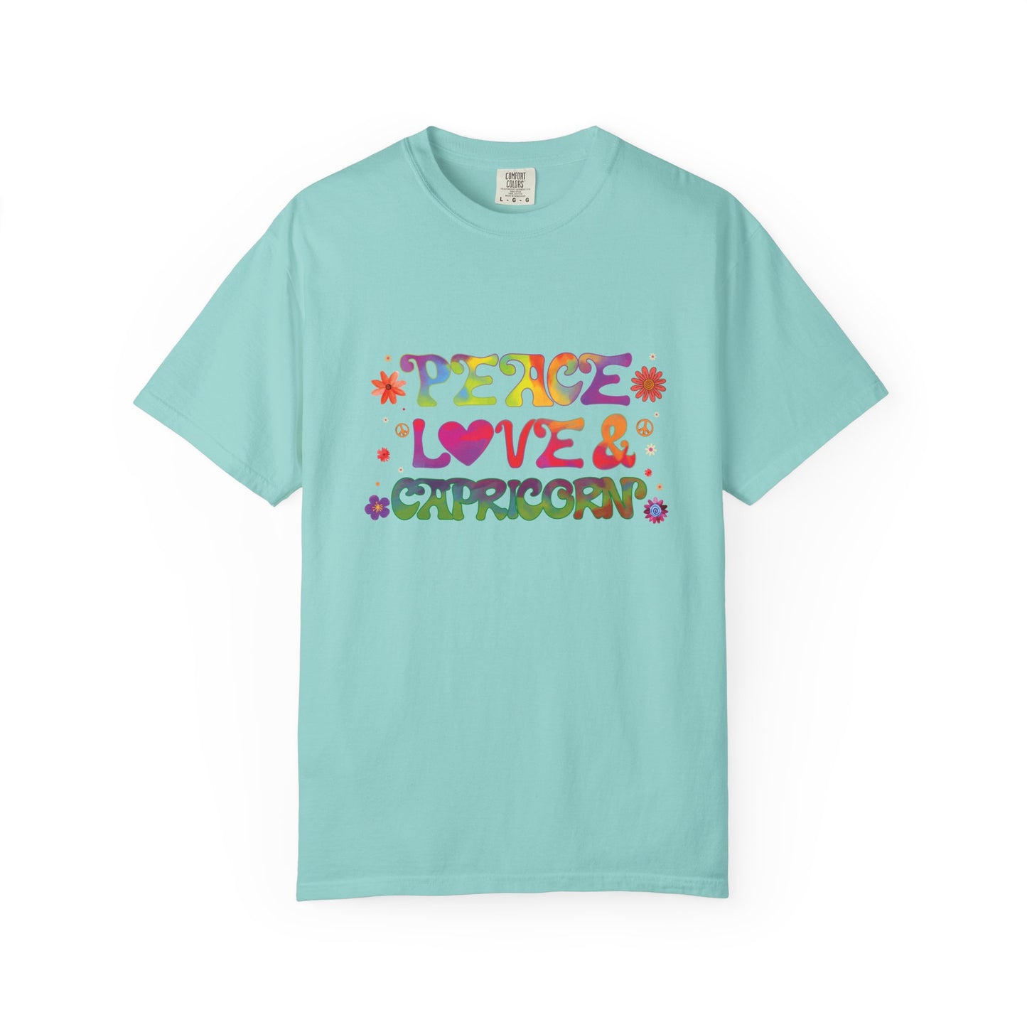 Peace Love & Capricorn β Groovy Hippie Zodiac Tee