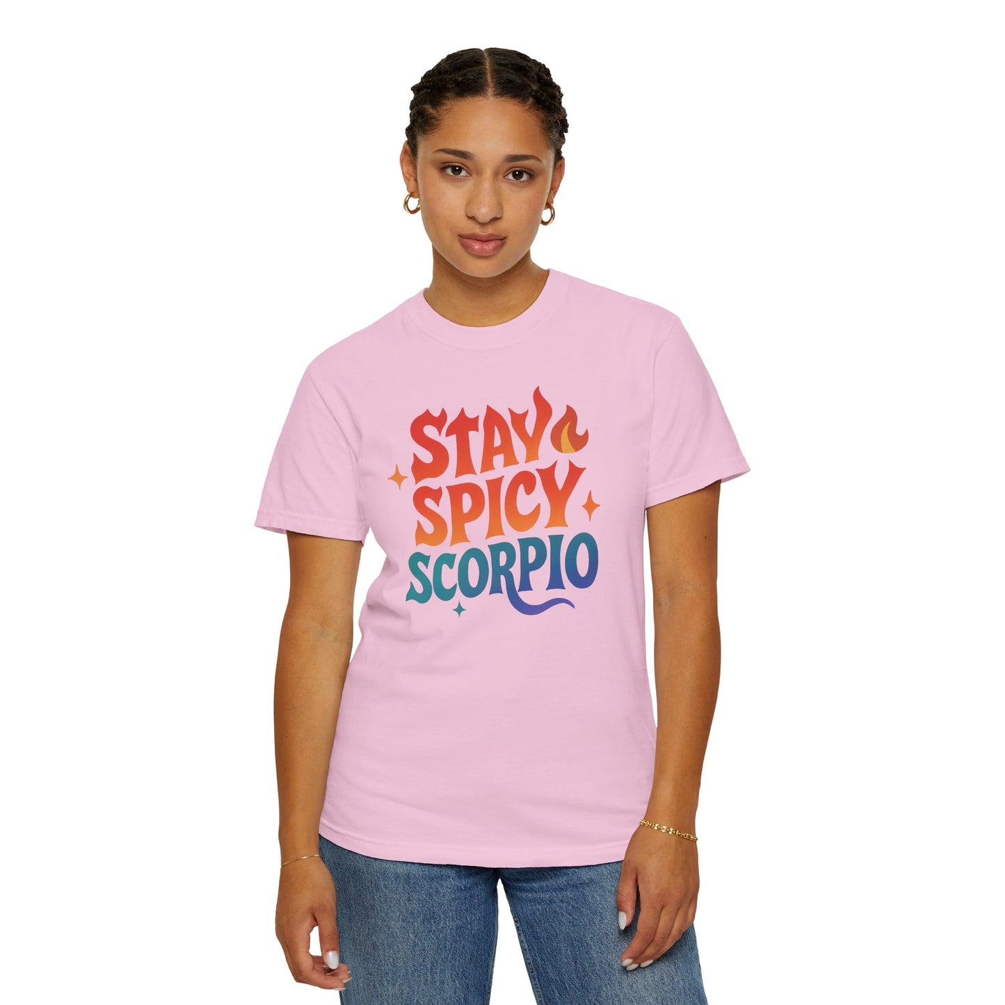 Stay Spicy Scorpio Tee – Colorful Zodiac Shirt