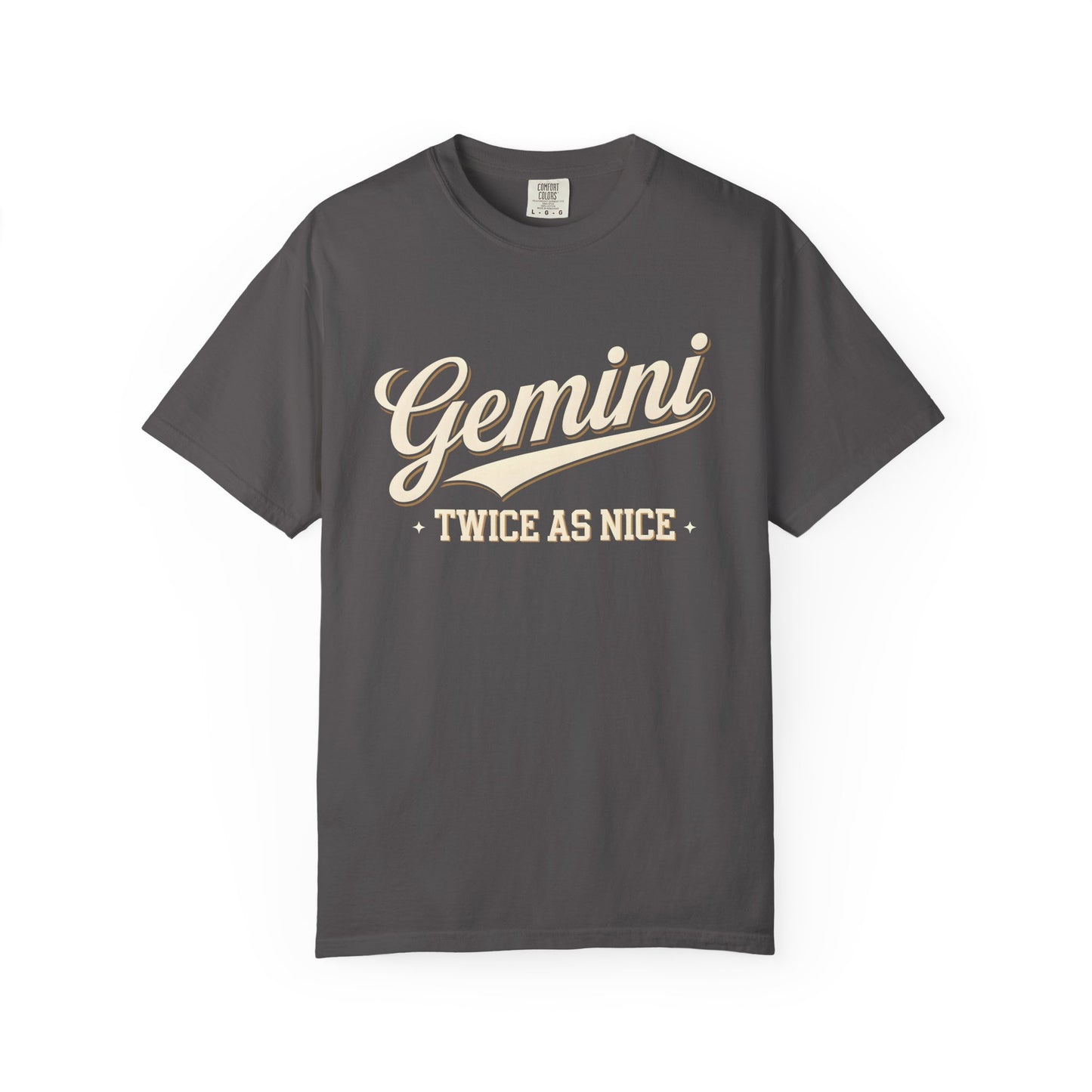 Gemini “Twice As Nice” Zodiac- Retro Astrology Tee - Unisex Graphic Shirt