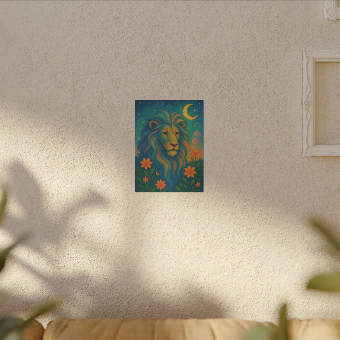 Starlit Lion – Regal Radiance Wall Art (Leo Inspired)